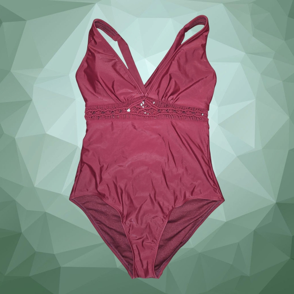 Chic Burgundy‎ One-Piece Swimsuit